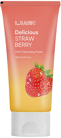 LSanic~Очищающая пенка с экстрактом клубники~Delicious Strawberry Soft Cleansing Foam